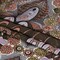1 Yard Pink Lilac Gray Floral Silk Rayon Burnout Satin Fabric for Blouses 45" Width